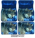 Universal Set (4PCS) Car Floor Mats Rubber Base And Face W/cool Wolf Design. Fixed Price $17.99.