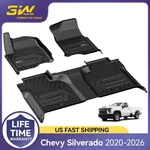 3W Floor Mats For Chevy Silverado / Gmc Sierra Crew Cab 2019-2026 Weather Liner. Fixed Price $114.99.