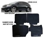 Rubber Floor Mat Set 4 Pcs Venza Toyota Oem Genuine All Weather Black Whit Logo. Fixed Price $98.91.