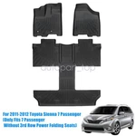For 2011 2012 Toyota Sienna 7 Passenger Tpe Front & 2ND 3RD Floor Mats Liners. Fixed Price $157.19.