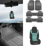 3 Row Universal Floor Mats For Auto, Cars, Suvs, Vans, All Weather Gray Set. Fixed Price $52.99.