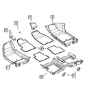 Genuine Mopar Passenger Floor Carpet Left 1TQ02DX9AF. Fixed Price $19.85.