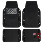 Bling Diamond Car Floor Mats, Sparkling Crystal Shining Glitter Black. Fixed Price $42.04.