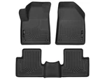 Husky Weatherbeater FRONT/2ND Row Floor Mats 3PC Fits 15-23 Jeep Cherokee Blk. Fixed Price $149.99.