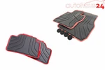 Bmw Series F30 Rubber All Weather Floor Mats Front & Rear Black/red Sport Awd. Fixed Price $229.95.