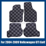 Front & Rear Checkered Flag Carpet Floor Mats For 2004-2009 Volkswagen Gti Golf. Fixed Price $41.19.