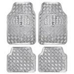 Universal Fit 4-PIECE Metallic Design Car Floor Mat (silver) (MT-641-SL). Fixed Price $41.30.
