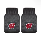Fanmats 2 Pc Wisconsin Badgers Heavy Duty Vynl Car - Universal/all Weather. Fixed Price $69.99.