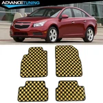 For 08-15 Chevy Cruze 16 Limited Floor Mats Checkered Carpets Black Yellow Plaid. Fixed Price $49.99.