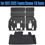 For 2021-2025 Toyota Sienna Tpe 3RD Row Seat Backrest Mats & Trunk Cargo Liners. Fixed Price $67.99.