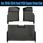 2010-2014 Ford F-150 Super Crew Cab Tpe Front & Rear Floor Mats Liners Black. Fixed Price $70.79.