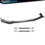 Fits Honda Civic 66"-71" Front Bumper Lip Gloss Black + Strut Rods Carbon Fiber. Fixed Price $67.99.