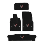2020-2024 Corvette C8 4PC Front Rear Trunk & Floor Mats W/ Crossed Flags Logo. Fixed Price $529.97.