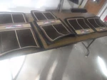 1955,56,57 Chevrolet Brown Carpet Floor Mat Set With Bowties New Oer. Fixed Price $95.00.