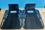 Vintage Racing Nos Floor Mats Series Blue Flames Plasticolor. Fixed Price $125.00.