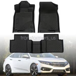 Tpe 1ST & 2ND Floor Mats Liners Fits 2016 2017 2018 2019 2020 2021 Honda Civic. Fixed Price $63.99.
