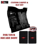 1988-89 C1500 Black Cutpile Carpet & Floor Mats W/chevy Red Bowtie. Fixed Price $434.99.