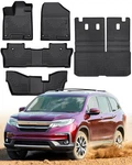 All Weather Floor Mats For Honda Pilot 2022-2016 (only 8 Seater), Front 2.... Fixed Price $214.78.