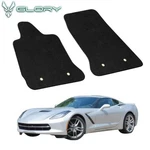 Fits 14-19 Chevy Corvette C7 Front Floor Mats Black Nylon Carpets Liner 2PC. Fixed Price $36.99.