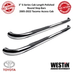 Westin E-series 3 Nerf Polished Step Bars 4 Pad Fits 2005-2022 Tacoma Access Cab. Fixed Price $261.29.