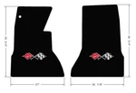 New! 1953-1962 Chevy Corvette Black Floor Mats W/ Embroidered Logo Pair. Fixed Price $138.99.