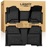 Lasfit Floor Mats For Gmc Sierra 1500 2014-2018 Crew Cab Custom 1ST & 2ND Row. Fixed Price $139.00.