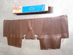 1965 66 Chevrolet Nos Rear Deluxe Floor Mat Saddle Bowtie Logo Gm 986151. Fixed Price $140.00.