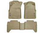 Husky Weatherbeater FRT/2ND Row Mats 3P Incl Footwell Cvg Fits 05-15 Tacoma Tan. Fixed Price $149.99.