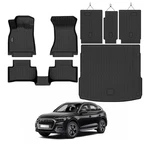 Floor Mats For Audi Q5 2018-2024 All Weather Tpe Trunk Backrest Protector. Fixed Price $100.00.
