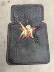 Vintage Plasticolor Betty Boop Star Black Rubber Universal Front Floor Mat 16X24. Fixed Price $19.95.