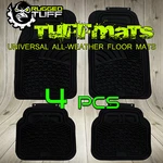 4 Pcs Black Rugged Tuff Floor Mats Universal Trim Cut Heavy Duty Seashell Style. Fixed Price $51.94.