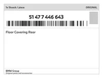 Genuine Bmw Floor Covering Rear 51-47-7-446-643 New. Fixed Price $1007.30.