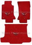 C5 Corvette Convertible Red 3PC Floor & Trunk Mat Set - Black Crossed Flags Logo. Fixed Price $319.98.
