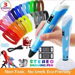 3D Printing Pen Set Drawing With Led Display 12 Color Filament Kid Gift. Fixed Price $13.90.