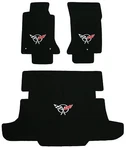 Lloyd Classic Loop 3PC Floor Mat Set Silver C5 Logos 1997 To 2004 Corvette Coupe. Fixed Price $319.98.