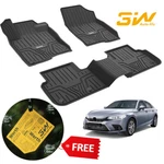 3W Floor Mats For Honda Civic 2022-2025 All Weather 2-ROW Full Set Liners. Fixed Price $129.99.