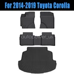 Floor Mats / Trunk Cargo Liners Carpet Tpe Black 3D For 2014-2019 Toyota Corolla. Fixed Price $116.99.