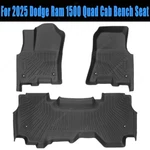 2-ROW Floor Mats Liners For 2025 Dodge Ram 1500 Quad Cab Bench Seat Tpe 3D. Fixed Price $76.47.
