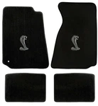 Acc Mustang Floor Mats W/ Cobra Logo Fits 1994-2001 -conv. Only-black Carpet. Fixed Price $149.95.