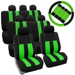 Green 3 Row Suv Split Bench Car Seat Covers Steering Wheel And Belt Pads. Fixed Price $62.99.