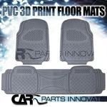 3PC Front+rear Heavy Duty Gray Rubber Floor Mats Carpet Truck Pickup Semi Custom. Fixed Price $28.95.