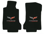 Lloyd Velourtex Ebony Floor Mats 2005 To 2013 Corvette C6 Racing Logos. Fixed Price $160.99.