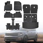 Tpe Floor Mats+trunk Cargo Liner+backrest For 2020-2025 Kia Telluride Black. Fixed Price $127.19.