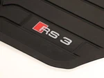 17 - Audi RS3 Sportback All Weather Front Foot Mats Black Genuine 8V6061221. Fixed Price $145.00.