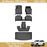 3D Tpe Floor Mats & Truck Cargo Liner For 2021-2025 Jeep Grand Cherokee 6-SEAT. Fixed Price $119.99.