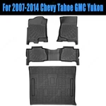 Tpe Floor Mats & Trunk Cargo Liner For 2007-2014 Chevrolet Tahoe/gmc Yukon Black. Fixed Price $127.79.