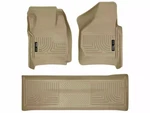 Husky Weatherbeater FRONT/2ND Row Floor Mats 3PC Fits 08-10 F250/F350/F450 Tan. Fixed Price $127.49.