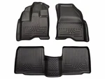 Husky Weatherbeater FRONT/2ND Row Floor Mats 3PC Fits 2009-2016 Lincoln Mks Blk. Fixed Price $149.99.