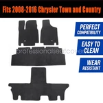 Front & Rear Floor Mats Carpet Velour Fits 2008-2016 Chrysler Town And Country. Fixed Price $48.99.