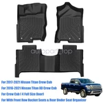 Front & Rear Floor Mats Liner For 2016-2021 Nissan Titan Xd Crew Cab Tpe Black. Fixed Price $67.39.